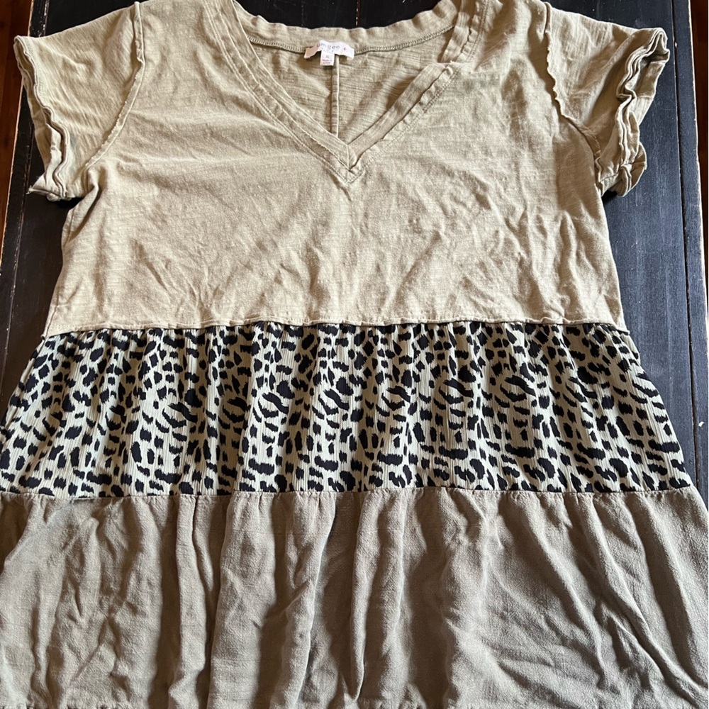 Animal Print Tunic - Green